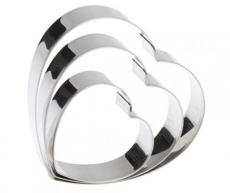 Decupatoare - Decupatoare Inox Forma Inima, Cutie 3buc
