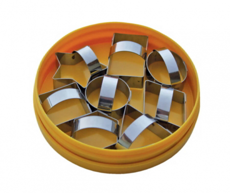 Geometrice - Decupatoare Inox Forme Geometrice, Cutie 8 buc