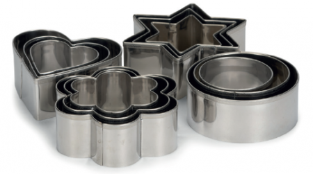 Geometrice - Decupatoare inox Forme Mixte, Cutie 12 buc 01993