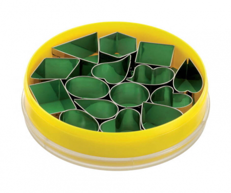 Geometrice - Decupatoare inox Forme Mixte, Cutie 15 buc