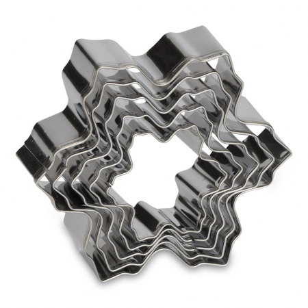 Decupatoare Sarbatori - Decupatoare Inox Fulg de zapada, Cutie 5buc