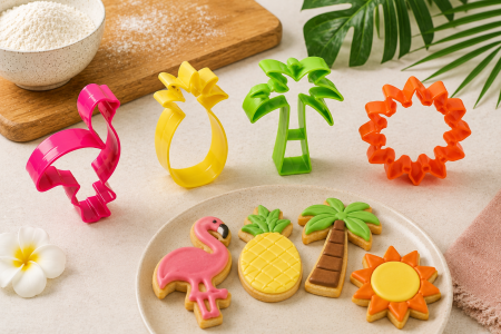 Totul pentru Cofetarie, Patiserie,Pizza - Decupatoare inox tropical, cutie 4 piese
