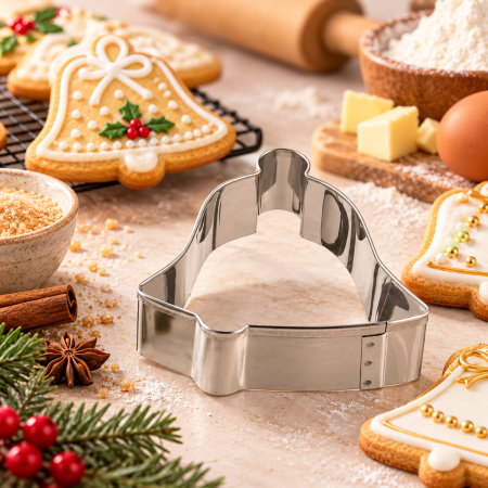 Totul pentru Cofetarie, Patiserie,Pizza - Decupator Inox Clopotel 13x11 cm