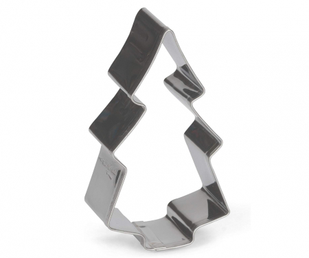 Decupatoare Sarbatori - Decupator Inox Forma Brad, 8cm