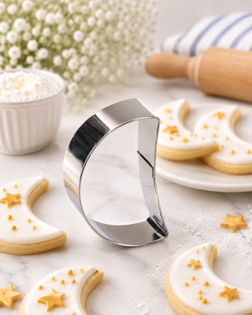 Totul pentru Cofetarie, Patiserie,Pizza - Decupator inox forma luna 6 cm