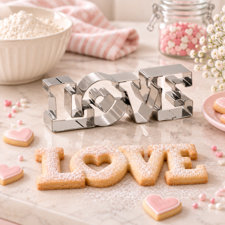 Evenimente - Decupator inox love 11 cm