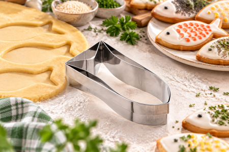 Totul pentru Cofetarie, Patiserie,Pizza - Decupator inox Peste Simplu Ø 14.5 cm