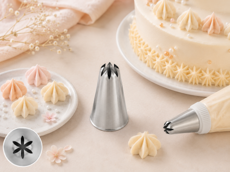 Totul pentru Cofetarie, Patiserie,Pizza - Dui / sprit forma floare inchisa Ø4,5 mm