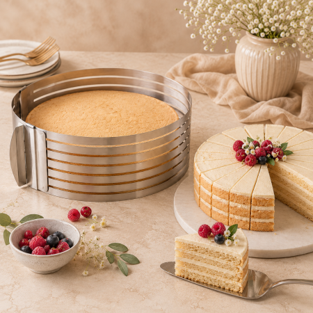 Ustensile, Accesorii Cofetarie, Patiserie - Feliator tort Ø24-30 cm