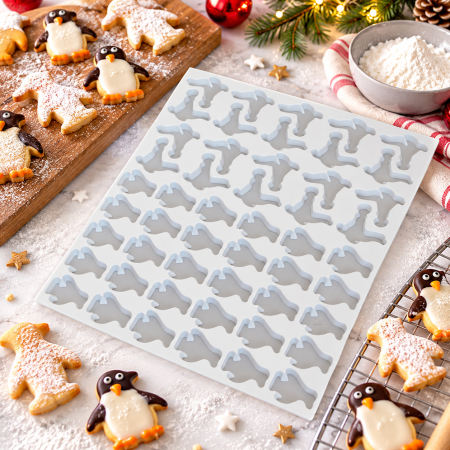 Totul pentru Cofetarie, Patiserie,Pizza - Foaie de taiat  foca, pinguin Ø 7 cm / 7.5 cm