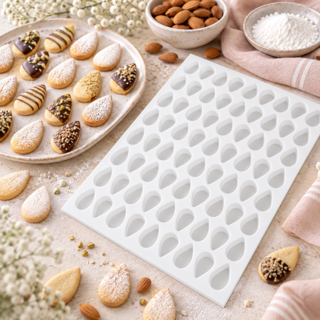 Totul pentru Cofetarie, Patiserie,Pizza - Foaie de taiat picatura, migdala  Ø 5.1 cm