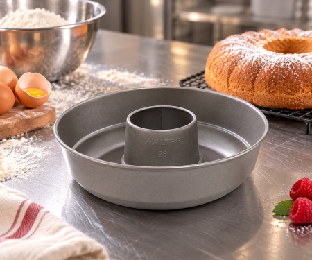 Totul pentru Cofetarie, Patiserie,Pizza - Forma de Copt Rotunda, con Teflonat WALTER - 2.25l