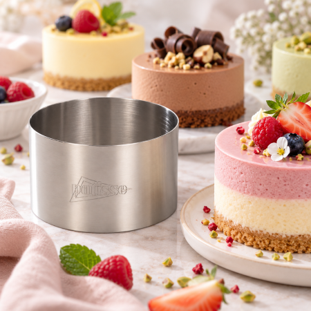 Figurine - Forma inox rotunda mousse Ø 9 cm