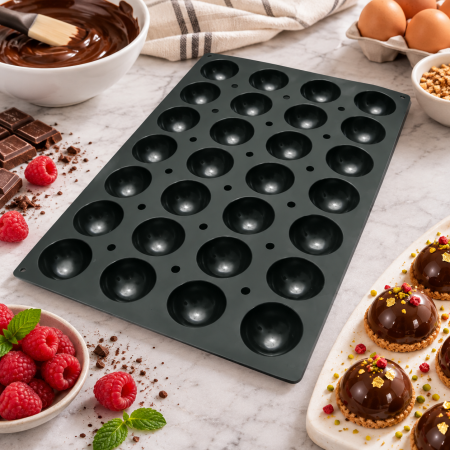 Forma silicon Semi Sfera 60X40 CM - 28 alveole