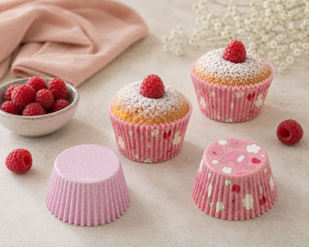 Totul pentru Cofetarie, Patiserie,Pizza - Forme briose hartie - elefant roz