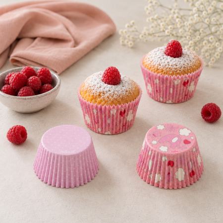 Totul pentru Cofetarie, Patiserie,Pizza - Forme briose hartie - elefant roz