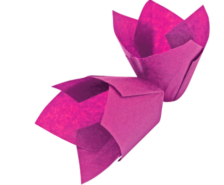 Forme Briose - Forme Pentru Briose "Lalea" h 55 mm ROZ - Set 1000 bucati 122277