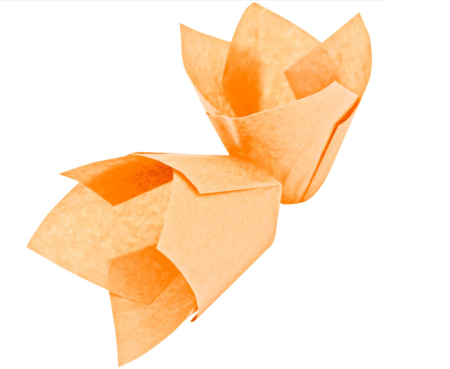 Totul pentru Cofetarie, Patiserie,Pizza - Forme Pentru Briose "Lalea" Portocaliu h 55 mm PORTOCALIU - Set 1000 bucati 122276