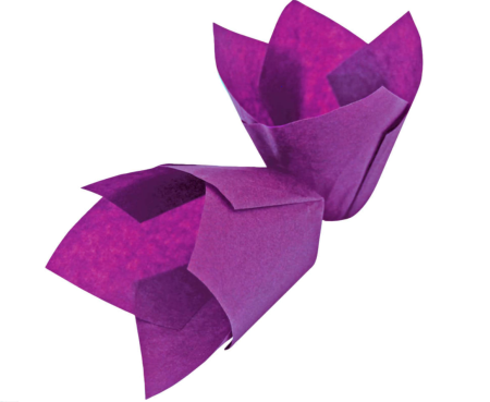 Totul pentru Cofetarie, Patiserie,Pizza - Forme Pentru Briose "Lalea" Violet h 55 mm VIOLET - Set 1000 bucati 122274