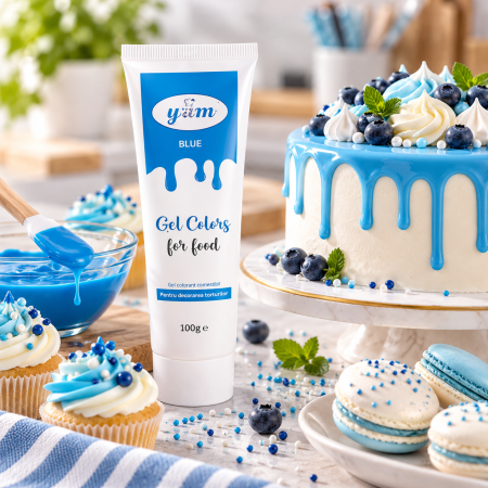 Totul pentru Cofetarie, Patiserie,Pizza - Gel colorant comestibil albastru