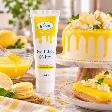 Totul pentru Cofetarie, Patiserie,Pizza - Gel colorant comestibil galben