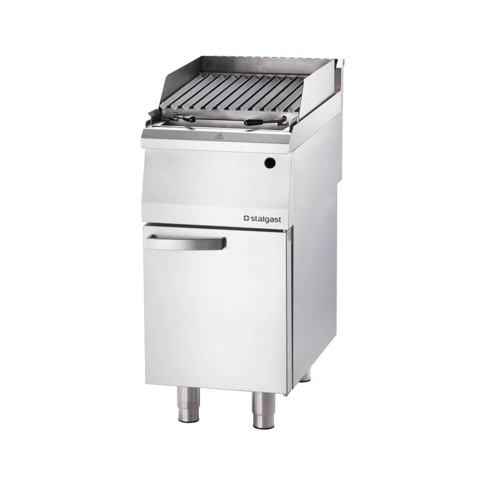 Echipamente Gatire - Grătar Fry-top cu rocă vulcanică si grilaj tip V tip dulap inchis pe gaz, linia 700