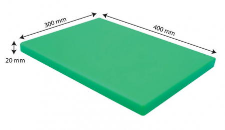 Site, Gratare,Blaturi taiere - Tocator Neted 400x300xh2 cm - HACCP - Green - G651063
