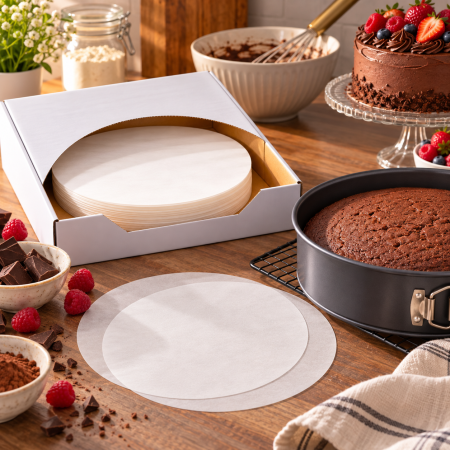 Totul pentru Cofetarie, Patiserie,Pizza - Hartie de copt rotunda D=24 cm, 500 coli-101011