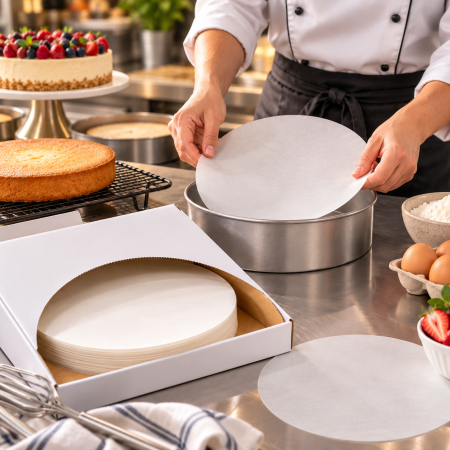 Totul pentru Cofetarie, Patiserie,Pizza - Hartie de copt rotunda D=30 cm, 500 coli-101003