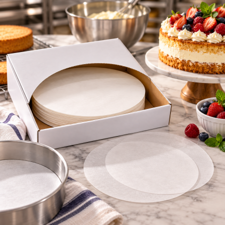 Totul pentru Cofetarie, Patiserie,Pizza - Hartie de copt rotunda D=33 cm, 500 coli-101004