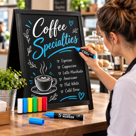 Totul pentru Cofetarie, Patiserie,Pizza - Marker de creta albastru 15 mm