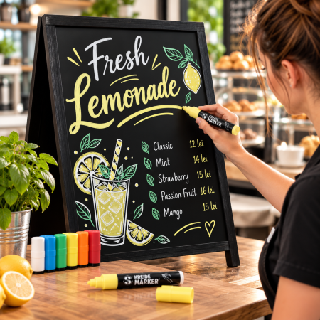Totul pentru Cofetarie, Patiserie,Pizza - Marker de creta galben  15 mm