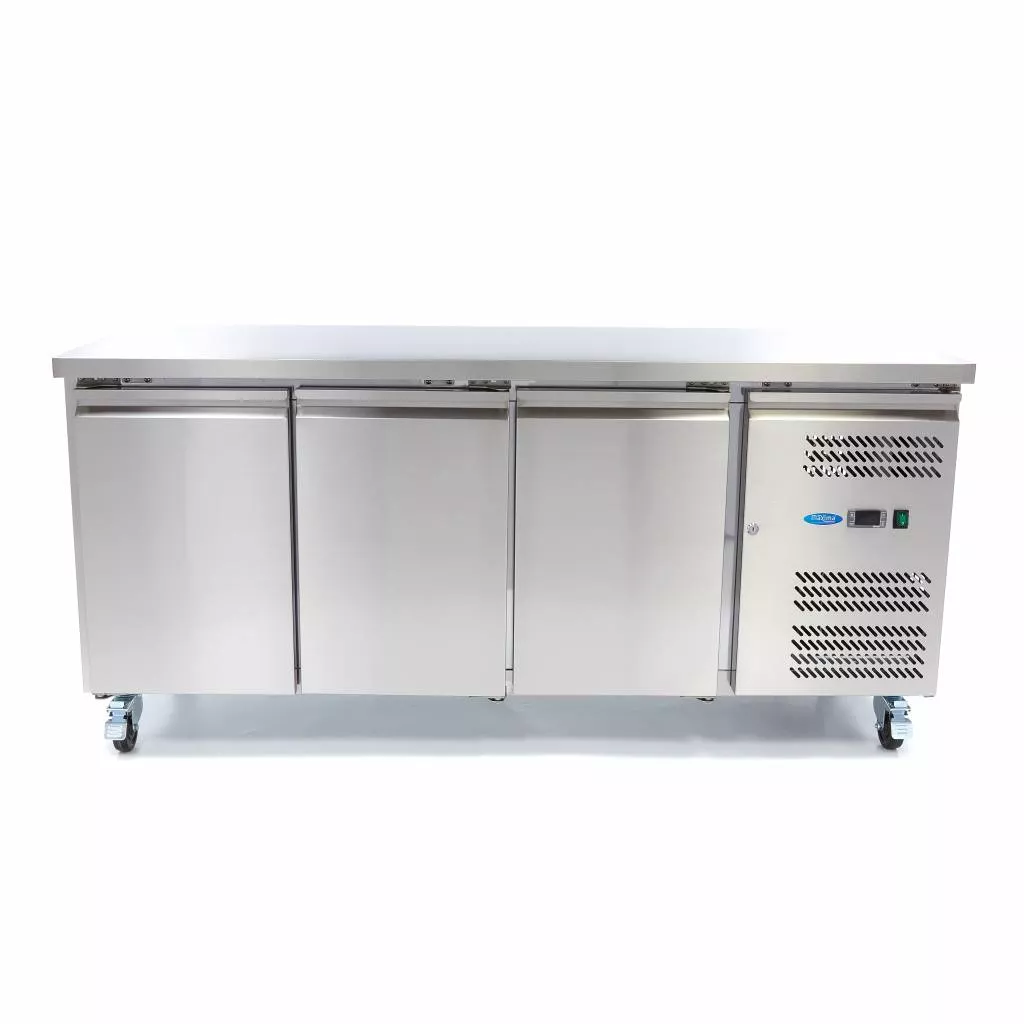 Frigorifice - Masă congelare cu 3 usi, agregat lateral si roti