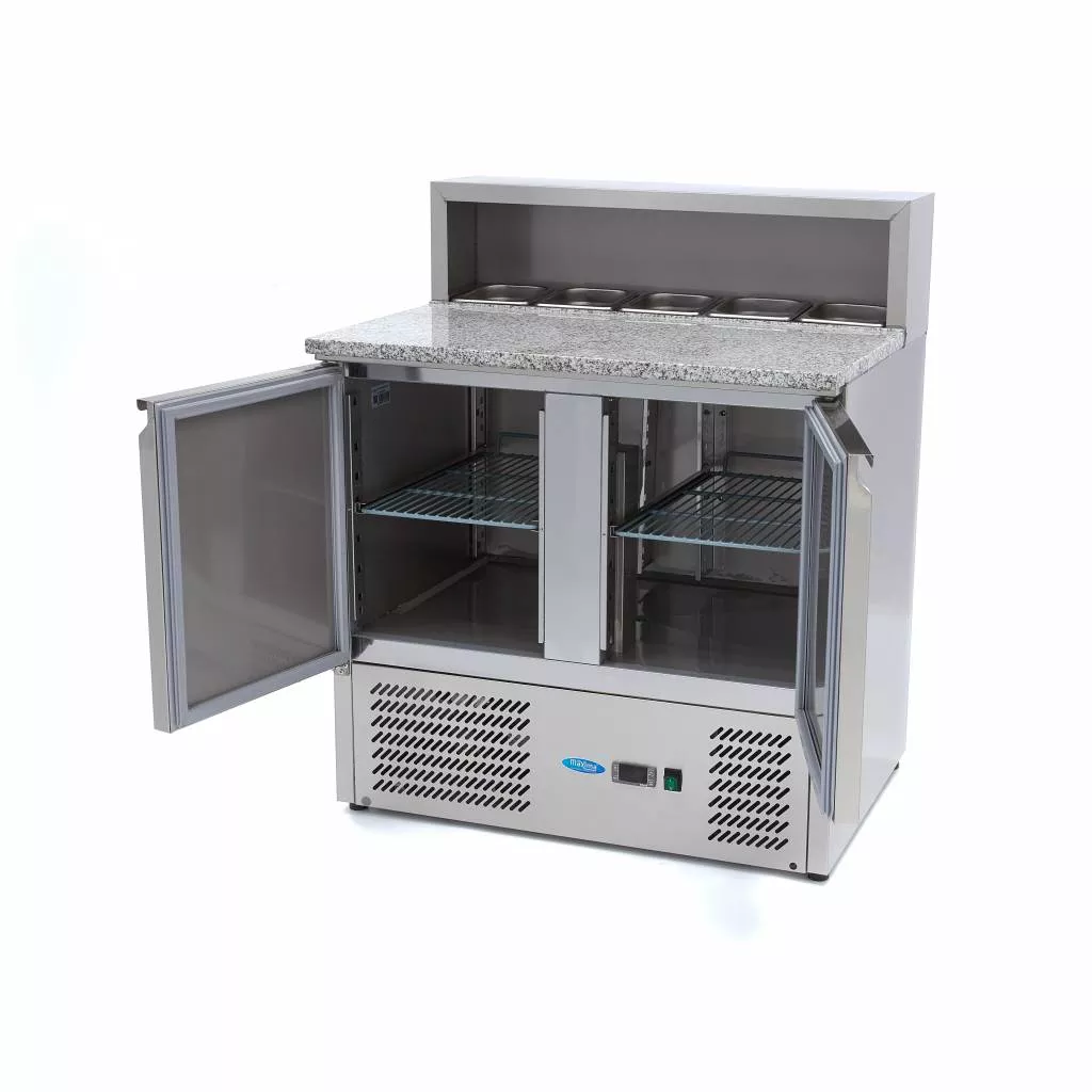 Masă frigorifică pentru pizza cu doua usi, 5 x GN1/6 [2]