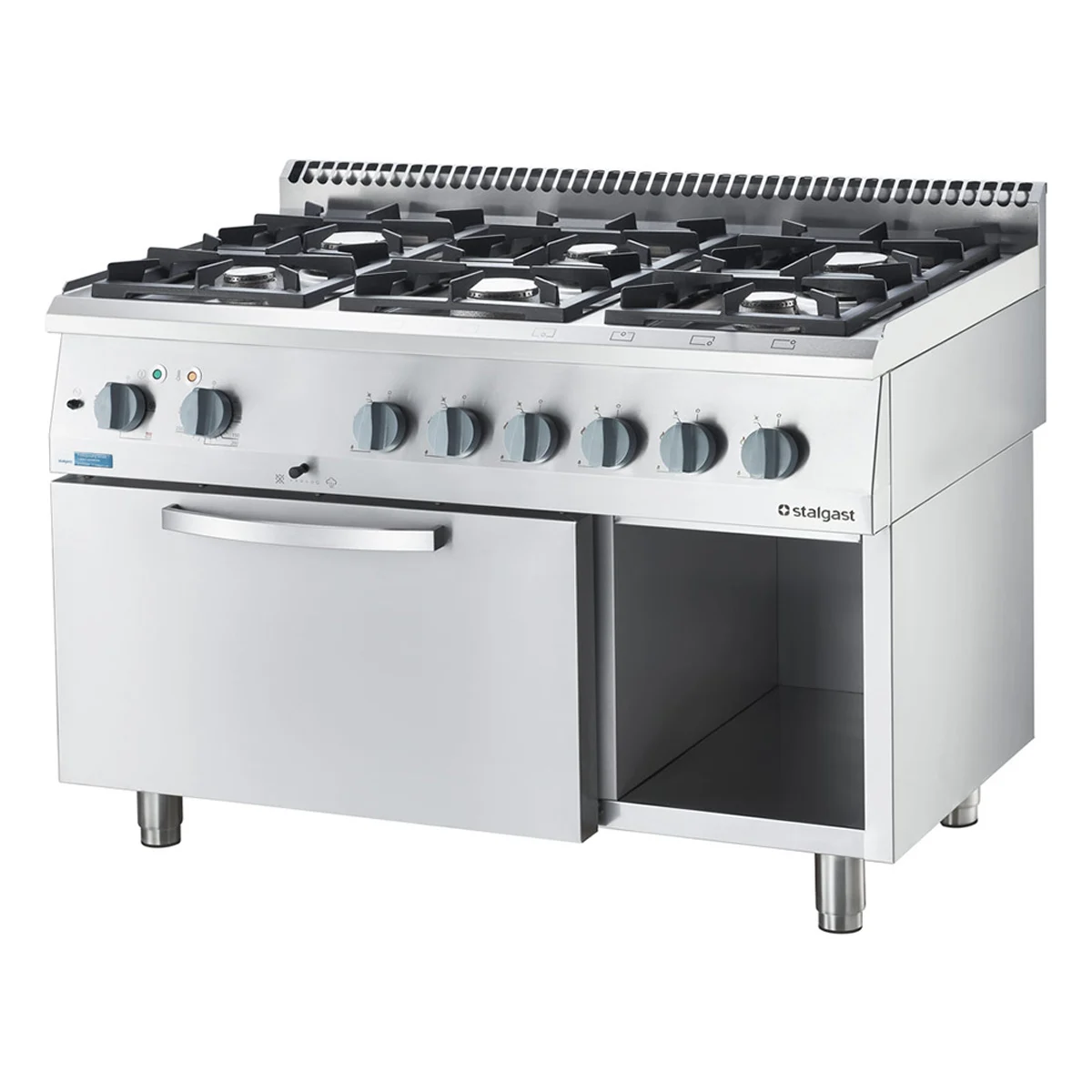 Echipamente Gatire - Masina de gatit cu 6 arzatoare (3x3,5+3x5 kW) si cuptor electric, linia 700