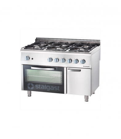 Echipamente Gatire - Mașină de gătit pe Gaz 9717110, 6 arzătoare, 32.5kW, Cuptor electric convecție