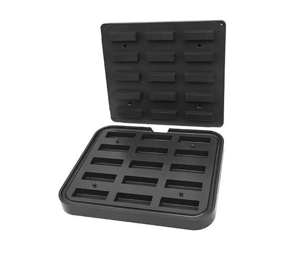 Dispozitive Cofetarie, Patiserie,Pizza - Matrita pentru masina facut tarte, 15 forme dreptunghi