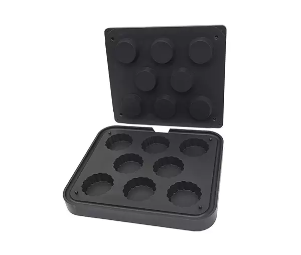 Dispozitive Cofetarie, Patiserie,Pizza - Matrita pentru masina facut tarte, 9 forme rotunde 80 mm