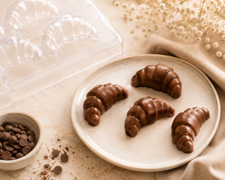 Matrite ciocolaterie - Matrita policarbonat fantezie croissant 14 praline
