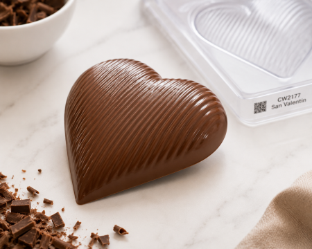 Matrita policarbonat gama sfantul valentin - 2 praline inimioara