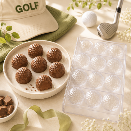 Matrite ciocolaterie - Matrita policarbonat hobby minge golf  24 praline