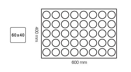 Forma silicon "SPONGE CAKE" 60X40 CM - 12 alveole - 115313 [1]