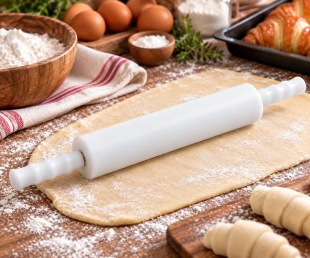 Totul pentru Cofetarie, Patiserie,Pizza - Merdenea polietilena cu tija rulare Ø8x45 cm