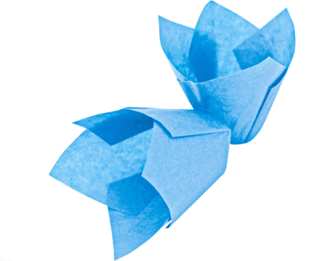 Totul pentru Cofetarie, Patiserie,Pizza - Forme Pentru Briose "Lalea" Albastru h 55 mm ALBASTRU- Set 1000 bucati 122273