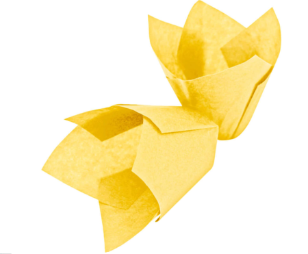 Totul pentru Cofetarie, Patiserie,Pizza - Forme Pentru Briose "Lalea" Galben h 55 mm GALBEN - Set 1000 bucati 122272