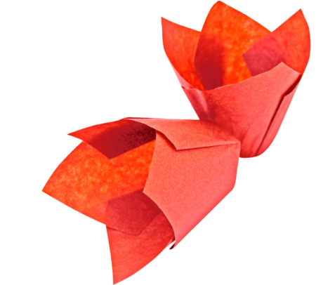 Alte utilaje/Accesorii - Forme Pentru Briose "Lalea" Rosu h 55 mm ROZ - Set 1000 bucati 122271