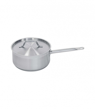 Accesorii horeca - Oală din inox satinat cu mâner și capac 8L