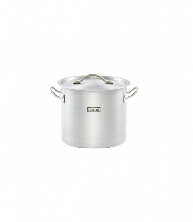 Oale/Cratite cu capac - Oală profesională Inaltă din inox cu capac, 25.7L