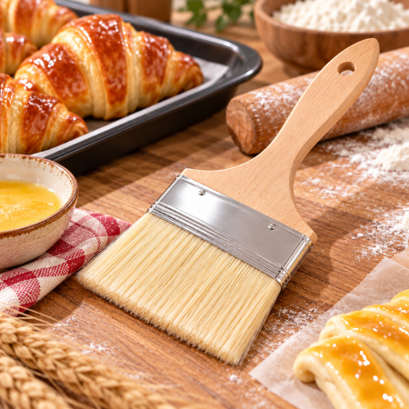 Spatule, Teluri, Pensule - Pensula lemn pentru cofetarie din lemn 10 cm