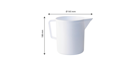 Cana gradata cu maner inchis alba- 3 L [1]